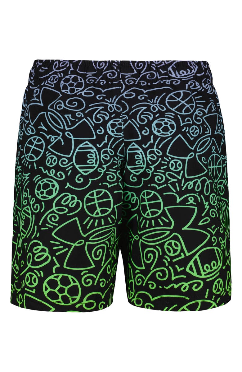 Under Armour Kids' Doodle Energy Volley Swim Trunks, Alternate, color, Black