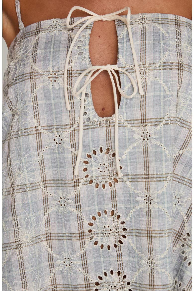 Belong Together Organic Cotton Minidress, Alternate, color, BLUE CHECK