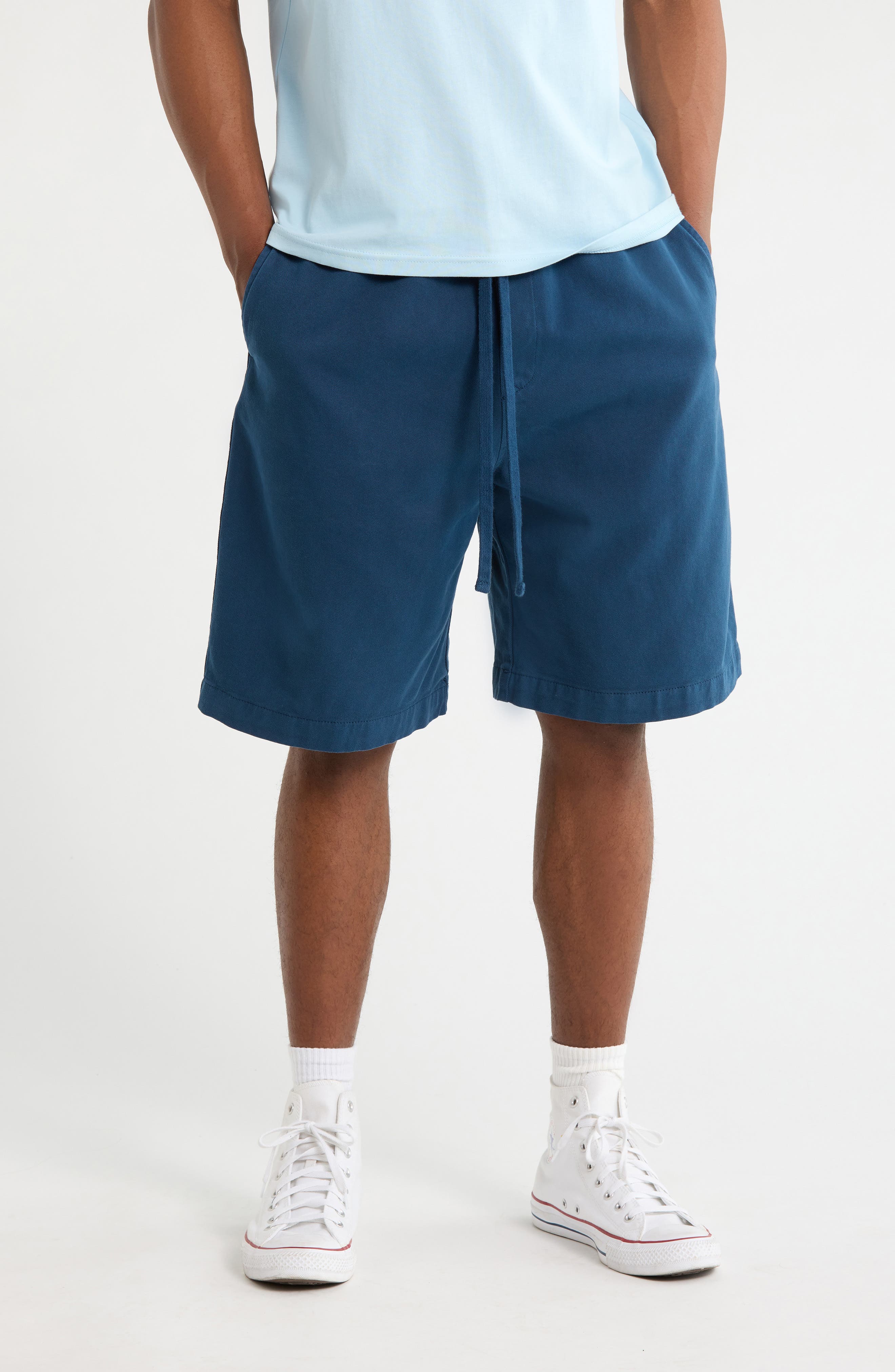 Floyde Lyocell & Cotton Twill Drawstring Shorts - image 3
