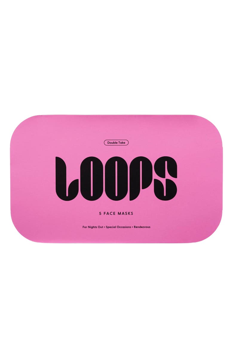 LOOPS 5-Pack Double Take Hydrogel Face Masks, Main, color,