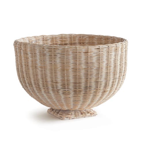 Napa Home & Garden 24" Charleston Rattan Woven Footed Natural Decorative Tabletop Bowl in Beige  product