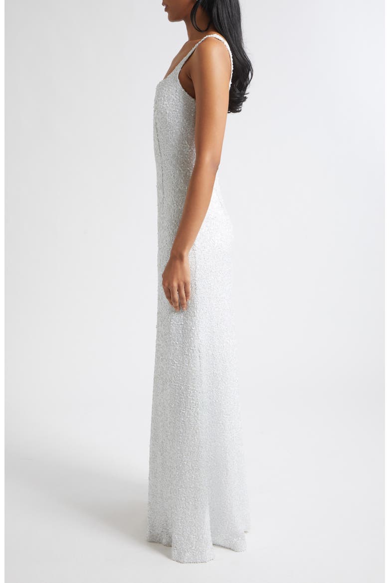 Heather Sequined Gown, Alternate, color, IVORY SEQUIN