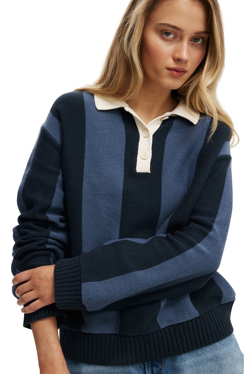 Cotton On Women's Cotton Long Sleeve Polo, Alternate, color, 