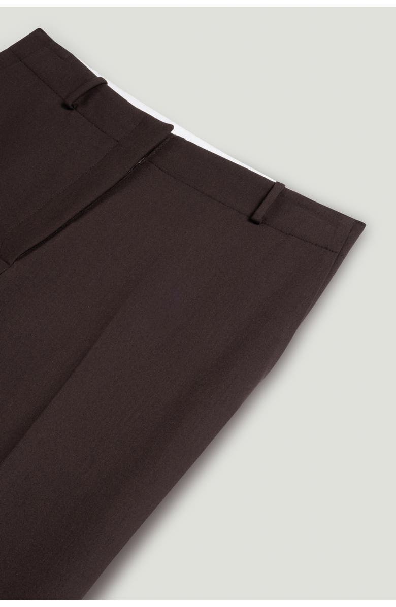 Nocturne Classic Mid-Rise Tailored Pants, Alternate, color, Dark Brown