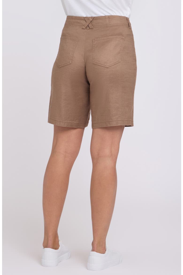Linen Blend Bermuda Shorts, Alternate, color, TOASTED COCONUT