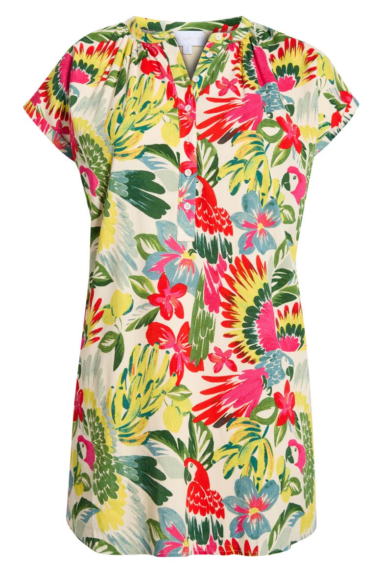 Wissa Tropical Jasla Cotton Shift Minidress, Main, color, BRIGHT-MULTI