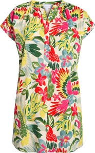 SUGARLIPS Wissa Tropical Jasla Cotton Shift Minidress
