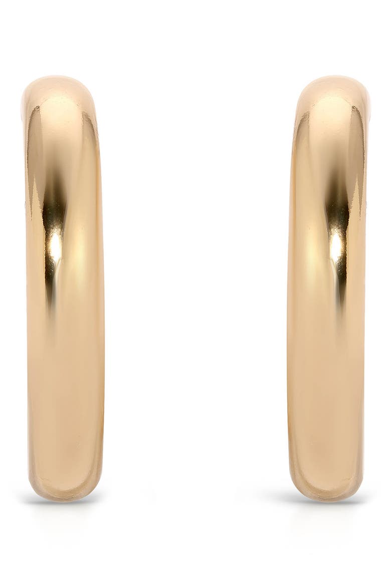 Medium Thick Classic Hoop Earrings, Alternate, color, GOLD