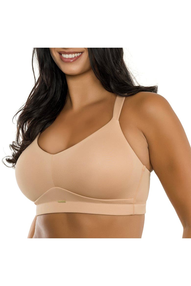Holly Wire-Free Seamless Bra, Alternate, color, Warm Sand