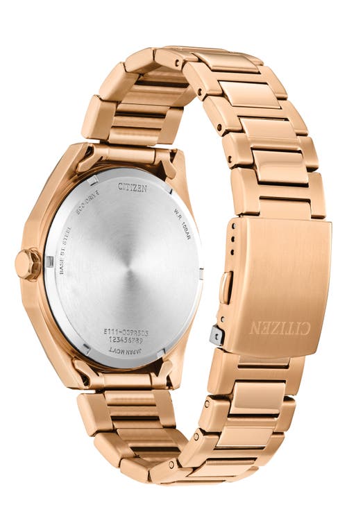 Citizen Mens Gold Tone Stainless Steel Bracelet Watch Bm7633-81x In Neutral