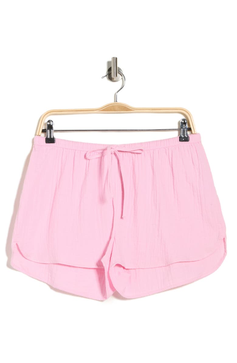 Abound Cotton Gauze Summer Shorts, Alternate, color, Pink Sweet
