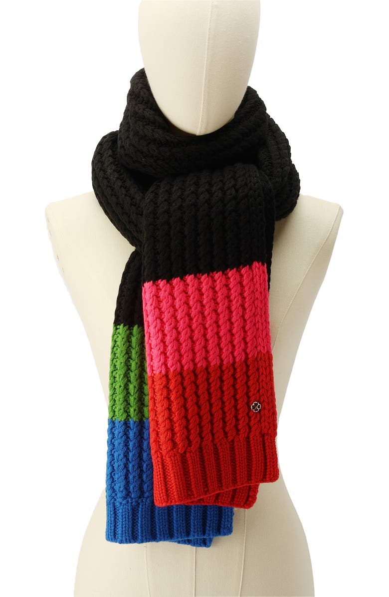 Kate Spade New York marble cable knit scarf, Alternate, color, 