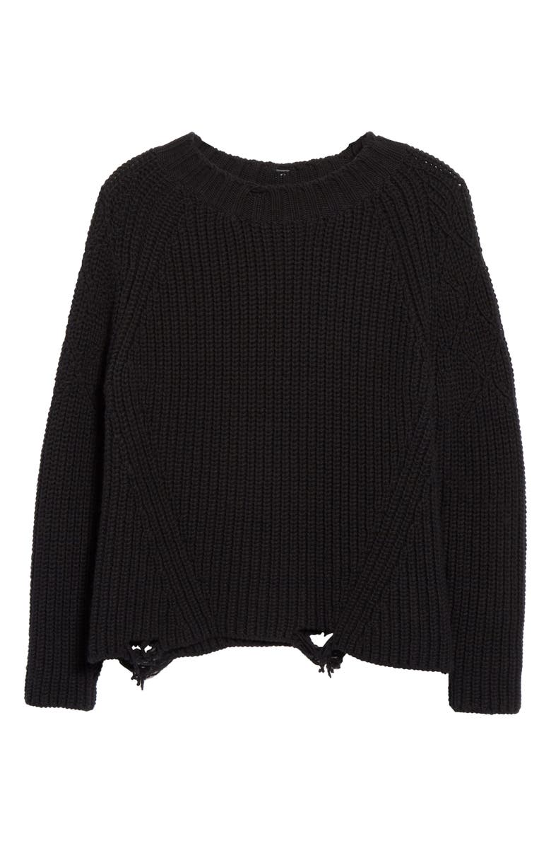 Brock Collection Destroyed Cashmere & Silk Sweater, Alternate, color, 