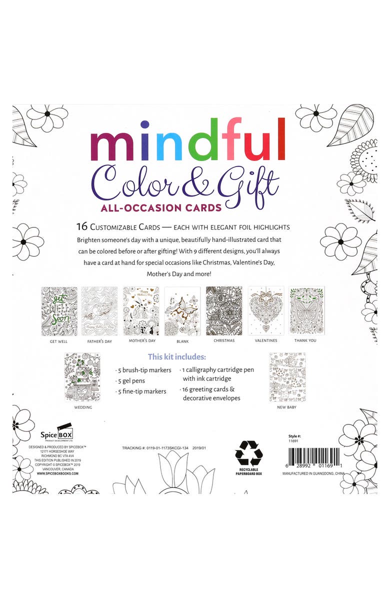 Sketch Plus Mindful Color And Gift Alloccasion Cards Kit, Alternate, color,