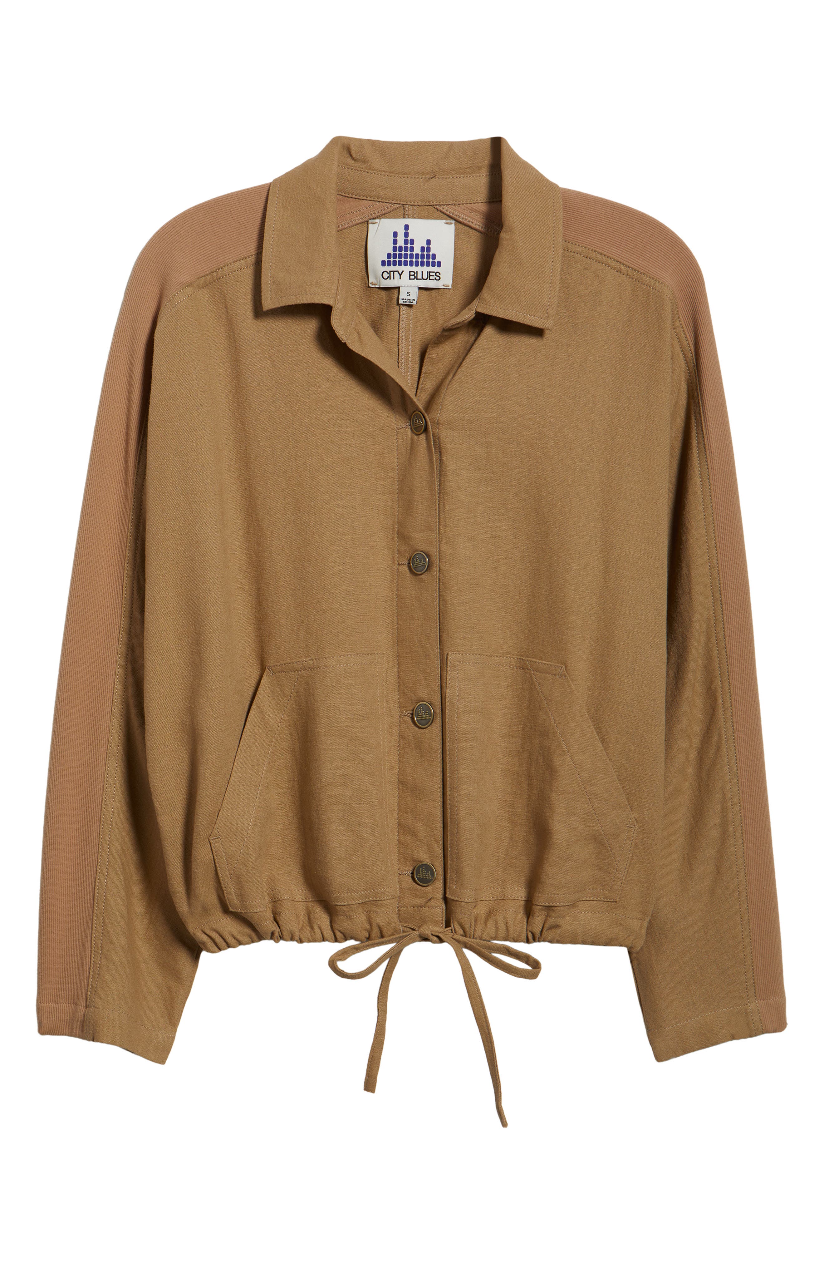 Женские CITY BLUES Crop Dolman Sleeve Shirt Jacket — фото 6