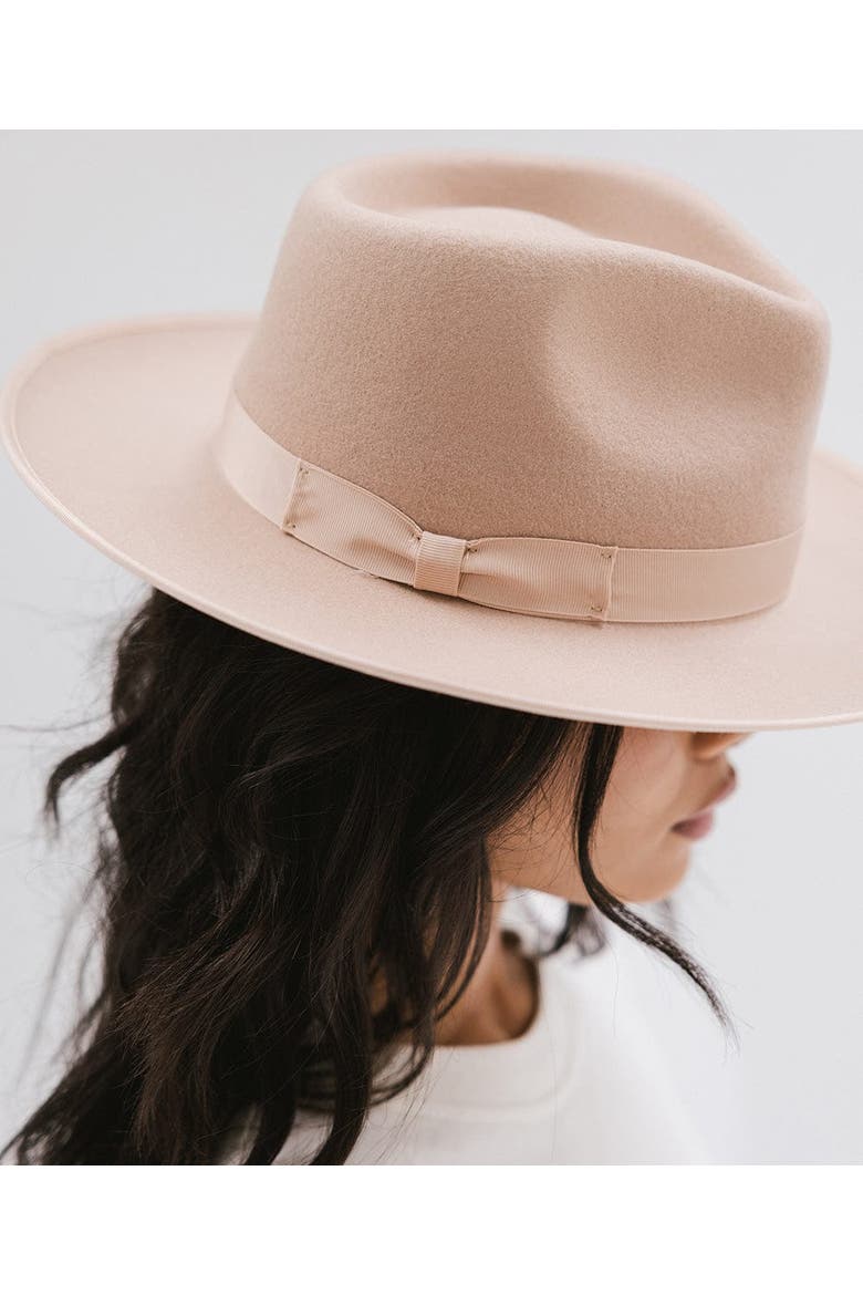 Monroe Rancher Wool Fedora Hat, Alternate, color, Nude