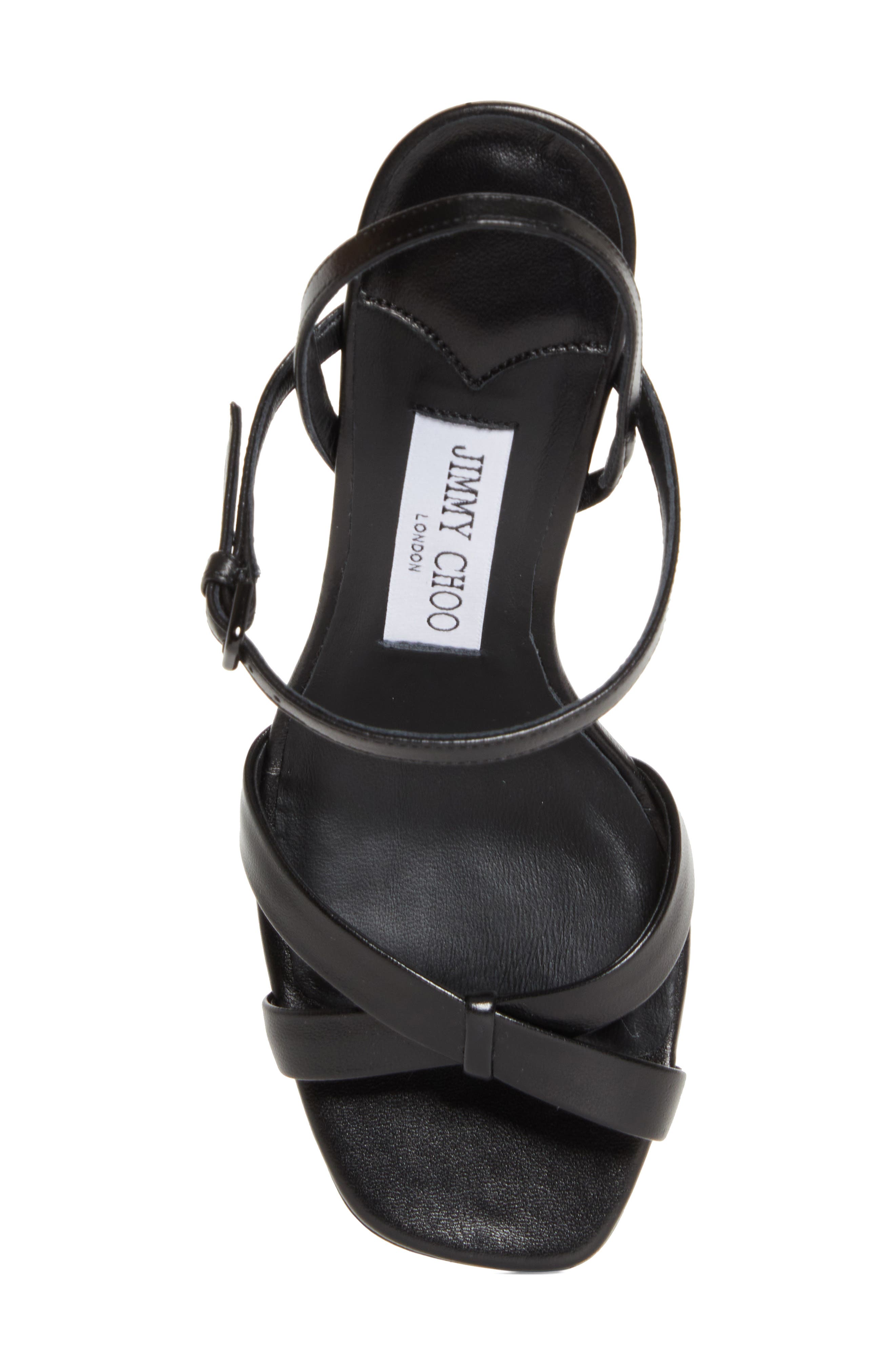 Jimmy Choo Elsy Block Heel Sandal, Alternate, color, Black