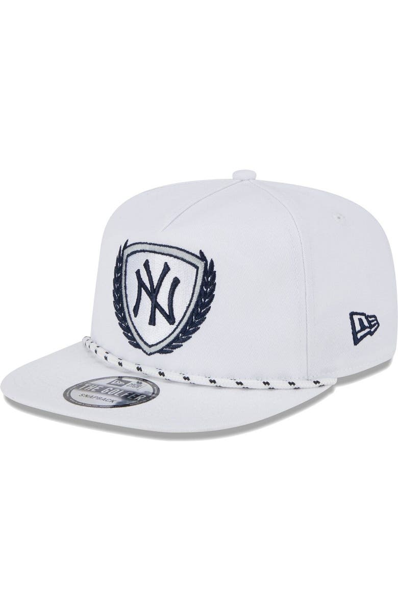 New Era Men's New Era White New York Yankees Golfer Tee 9FIFTY Snapback Hat, Alternate, color, White