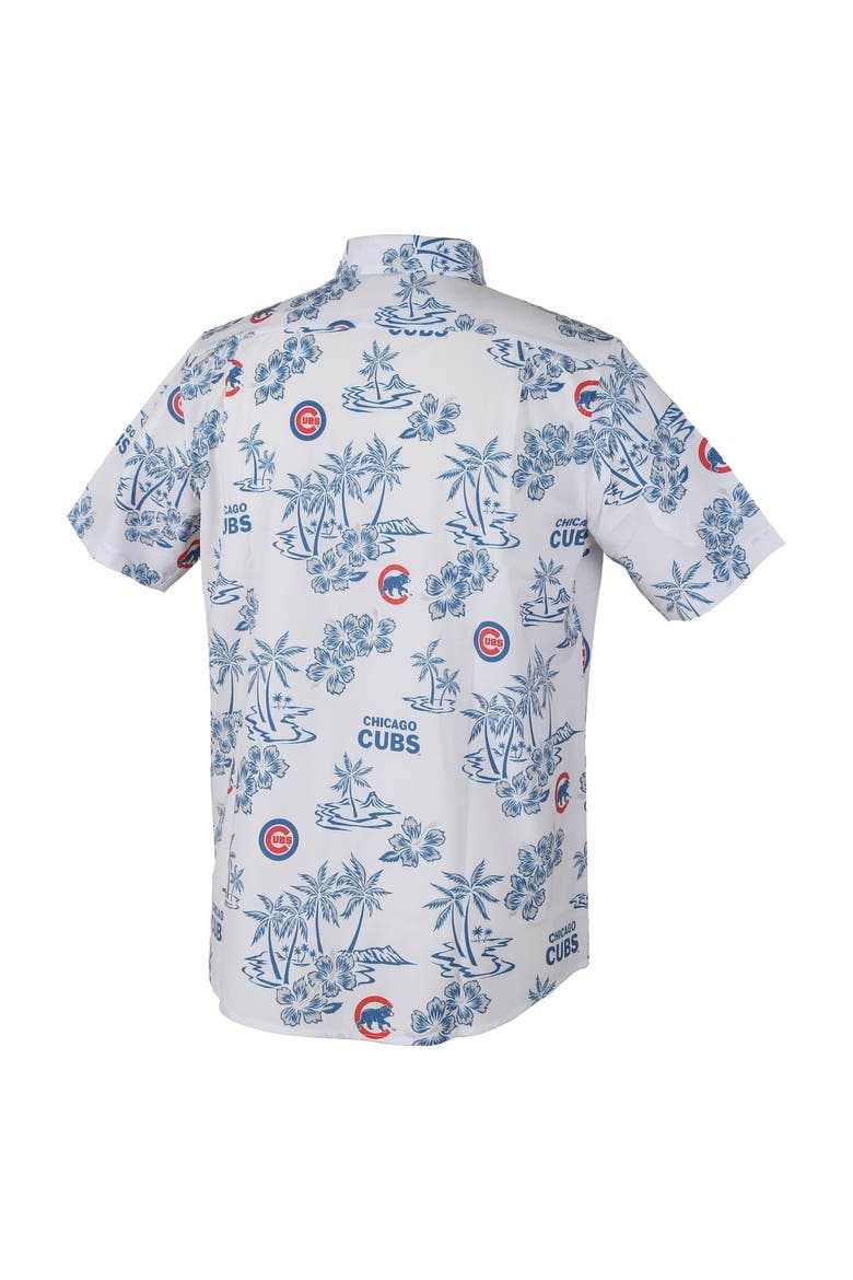 Men's Reyn Spooner White Chicago Cubs Big & Tall Kekai Performance Tri-Blend Button-Down Shirt, Alternate, color, White