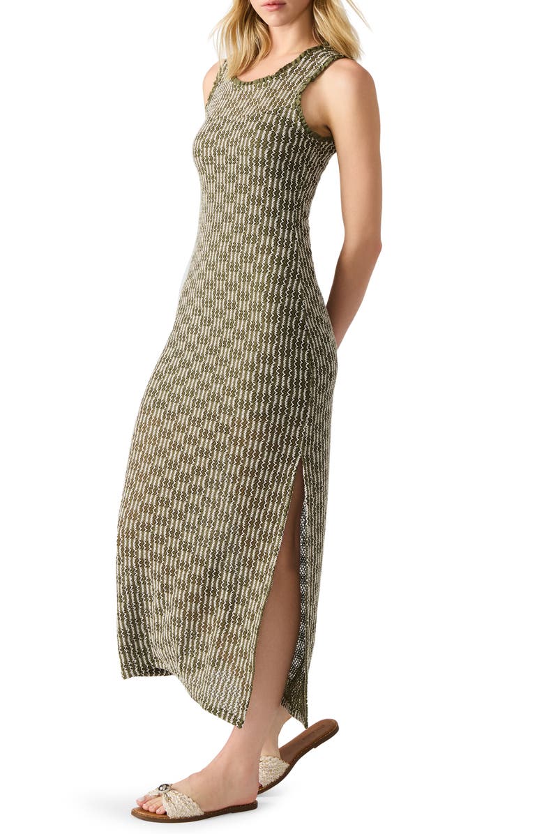 Steve Madden Nyssa Textured Sleeveless Knit Dress, Alternate, color, Burnt Olive