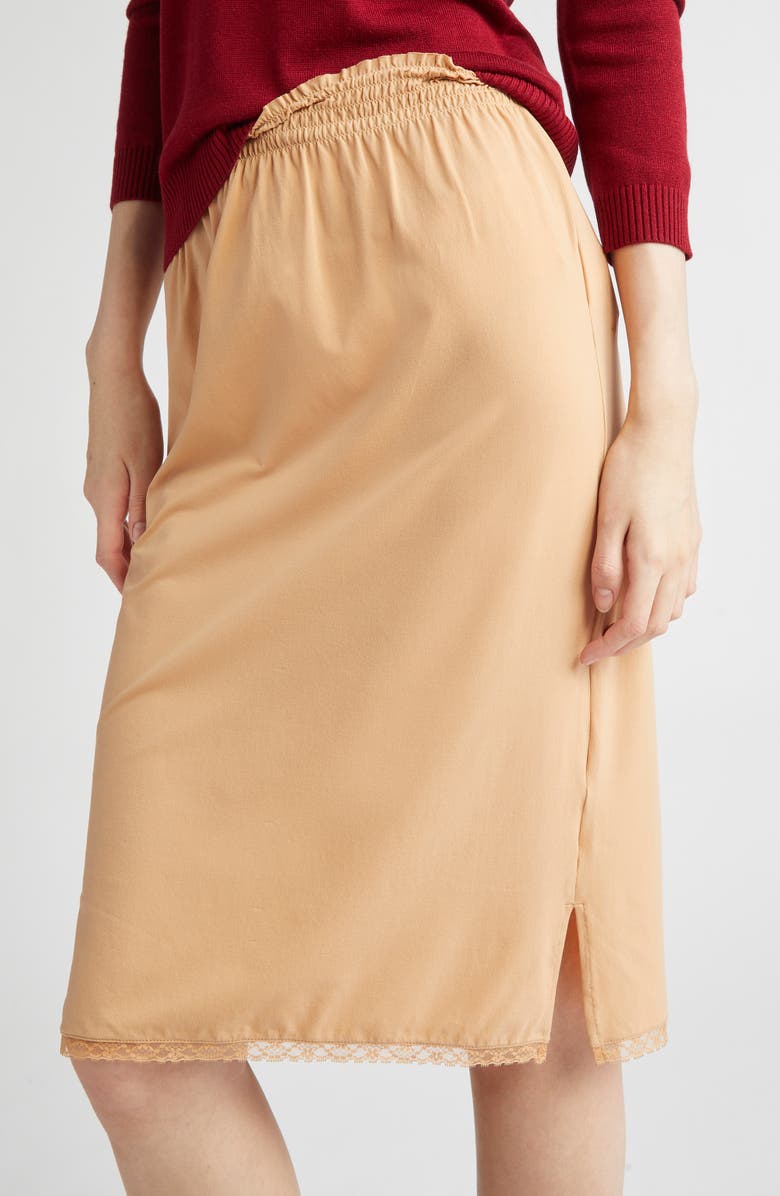 Shushu/Tong Lace Trim Midi Skirt, Alternate, color,