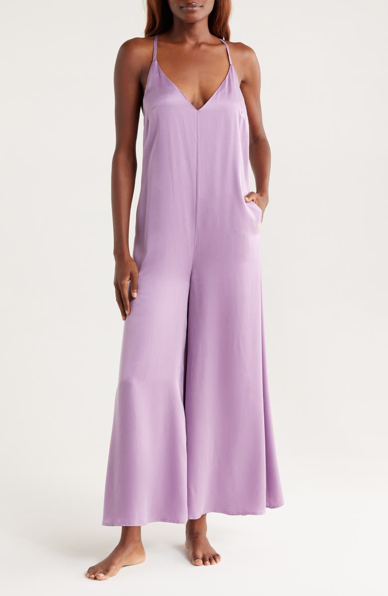 Lunya Sleeveless Wide Leg Silk Jumpsuit, Main, color, 