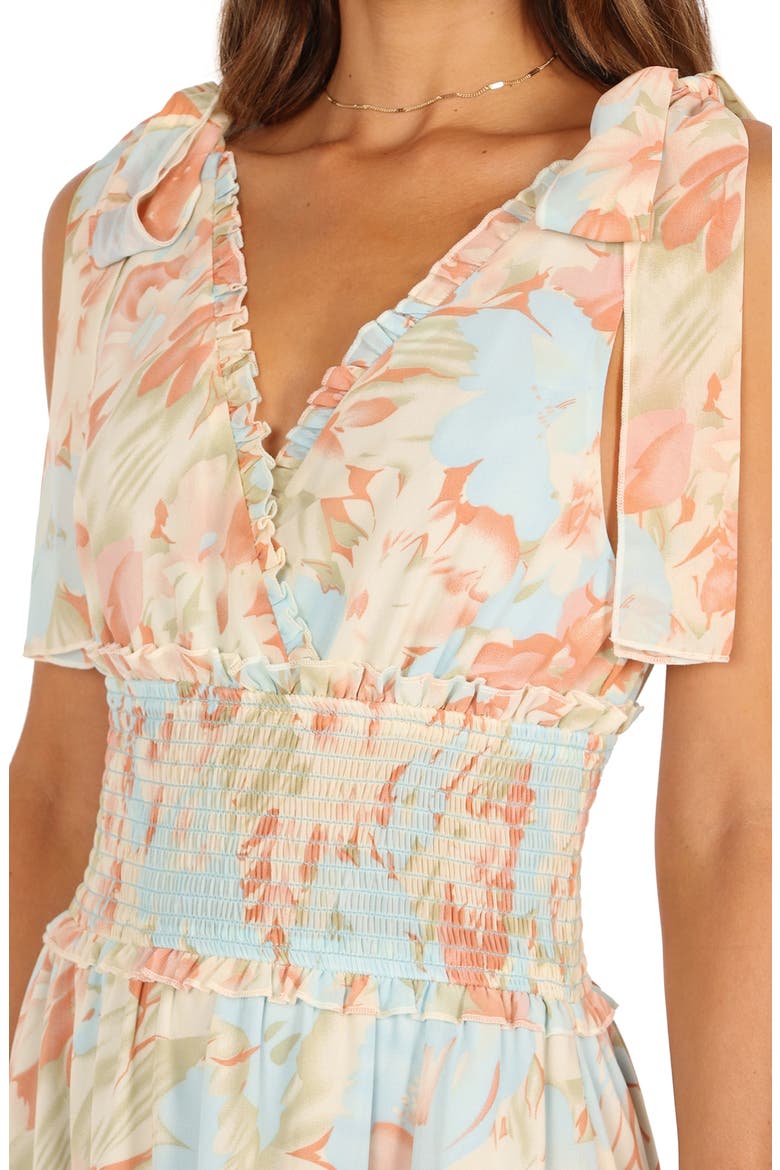 Christabel Floral Print Sleeveless Tiered Maxi Dress, Alternate, color, BLUE FLORAL