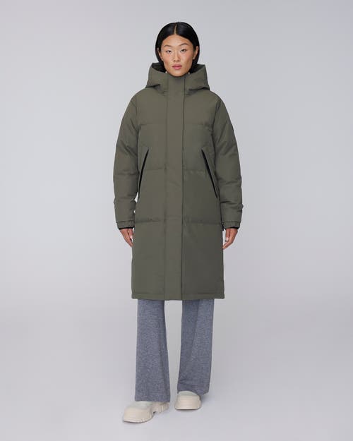 Quartz Co. Ines | Hooded Down Winter Jacket In Olive
