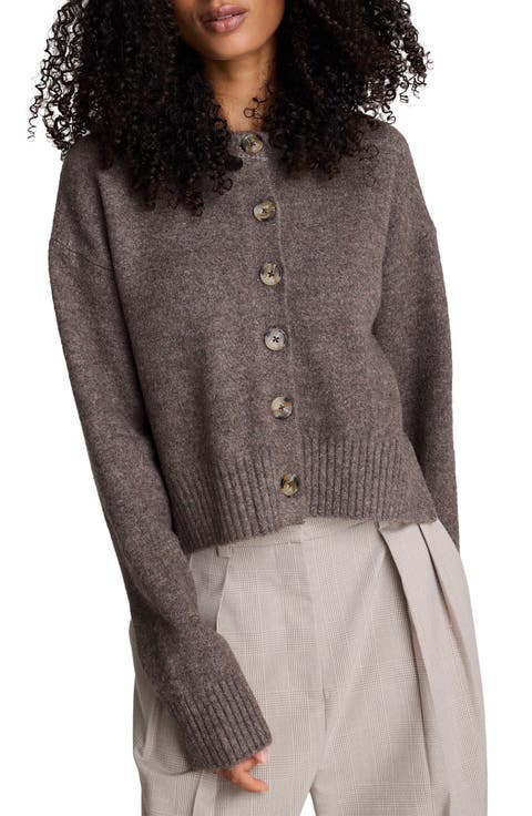 Crewneck Button Up Cardigan