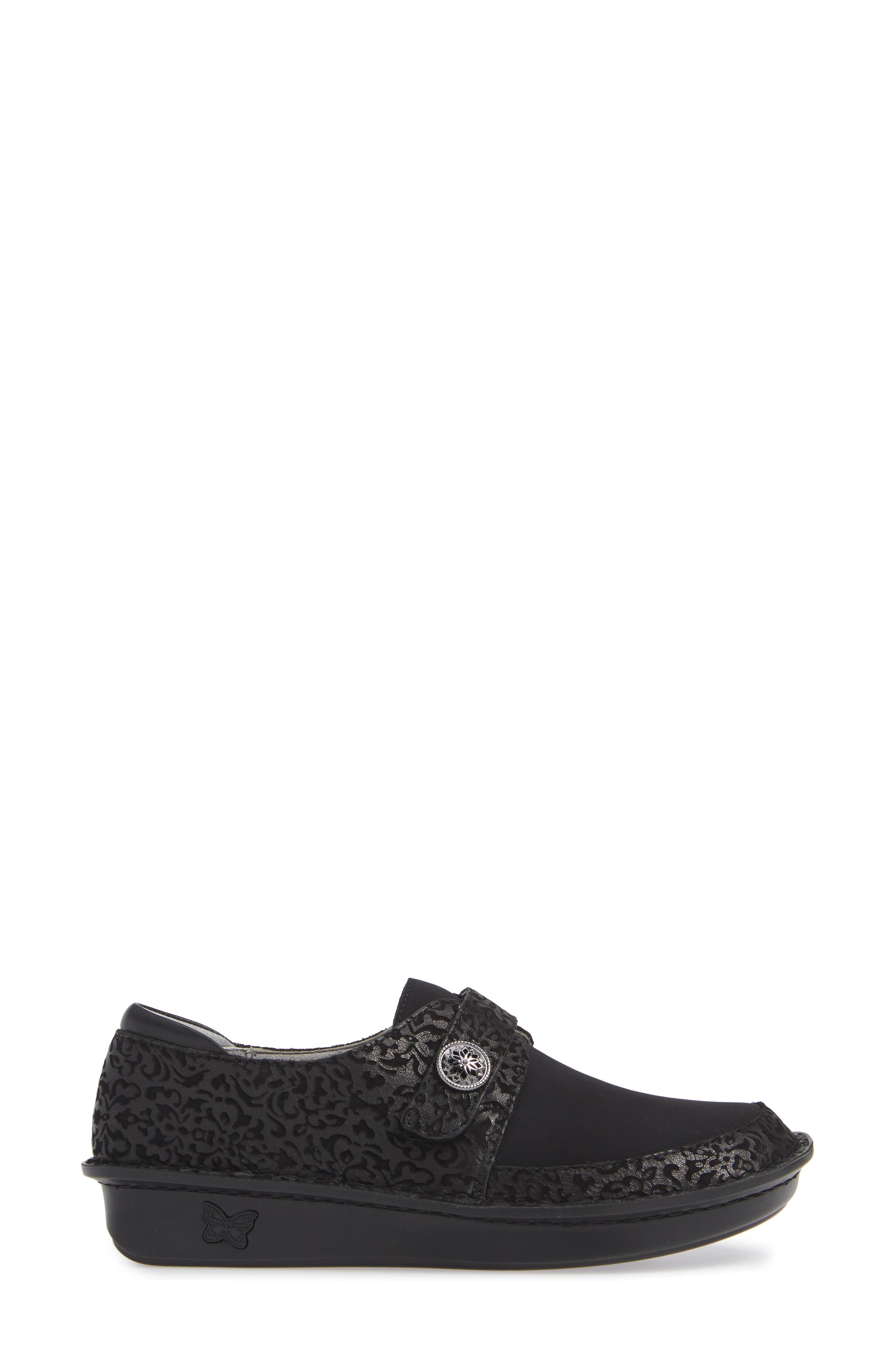 Alegria Brenna Slip-On, Alternate, color, BLACK LEATHER
