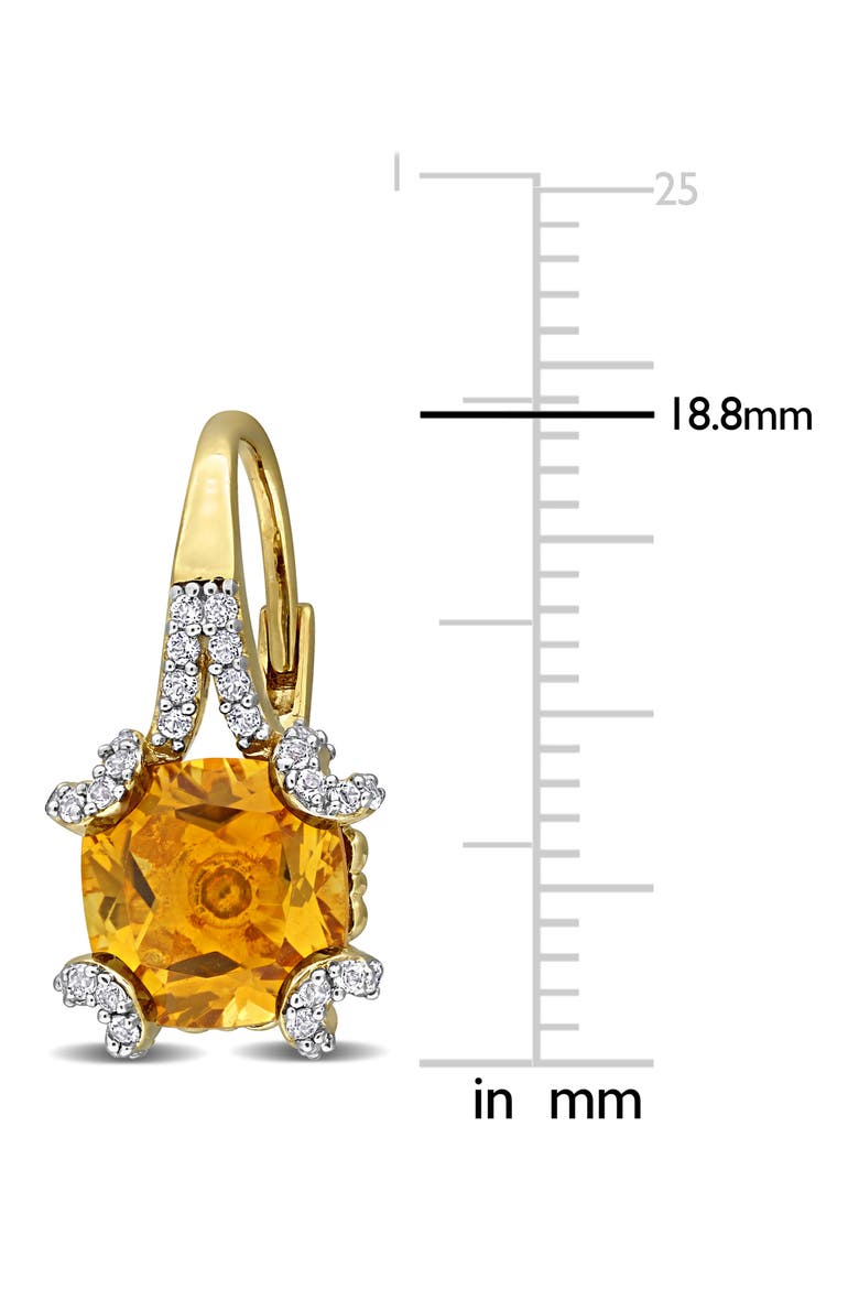 Citrine & White Topaz Earrings, Alternate, color, YELLOW