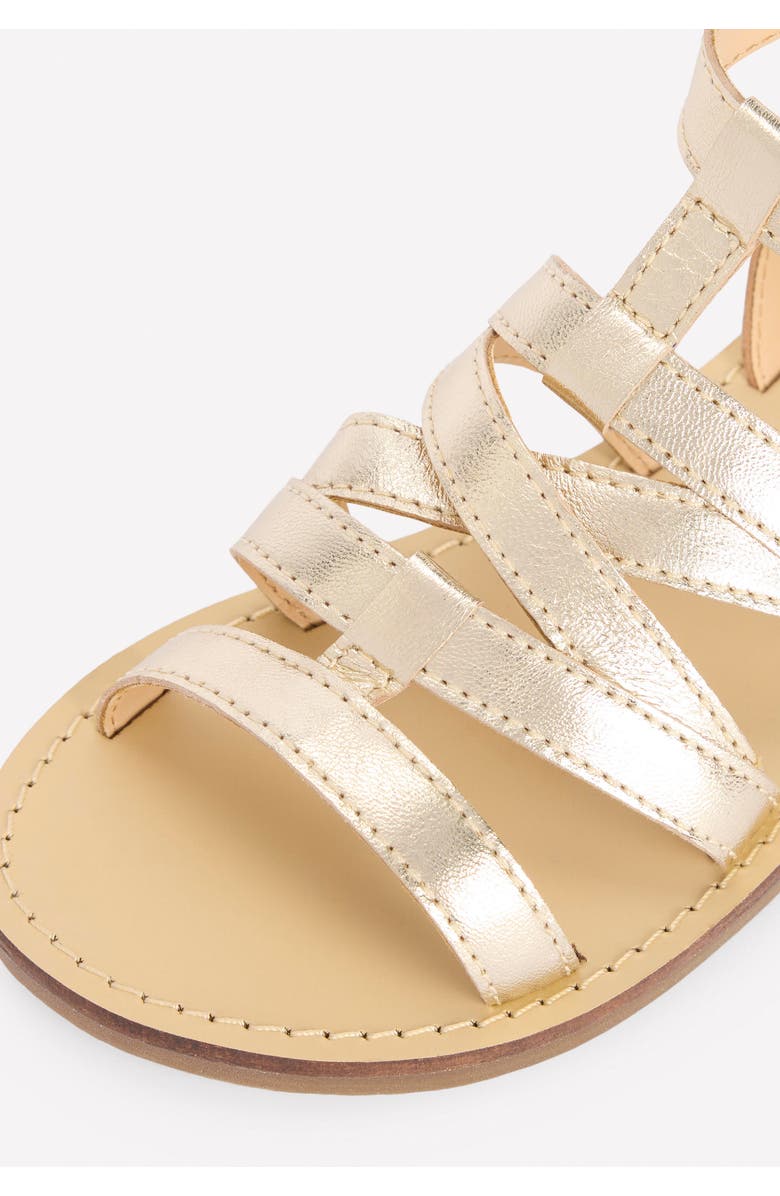 Mini Boden Kids' Gladiator Sandal, Alternate, color, Tan Metallic