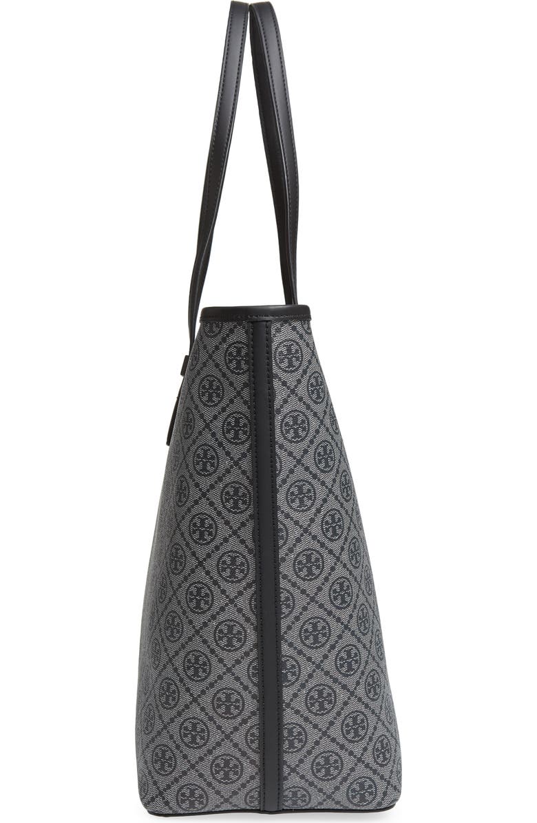 Tory Burch T Monogram Coated Canvas Tote, Alternate, color,
