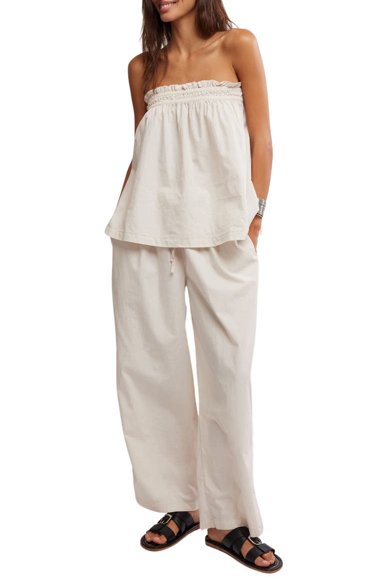 Corfu Tube Top & Wide Leg Pants Set, Main, color, MOONBEAM
