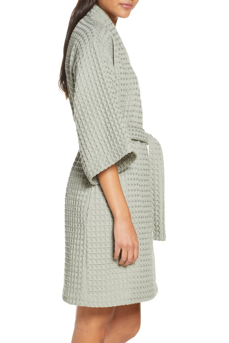Modern Waffle Robe, Alternate, color, GREEN HALO