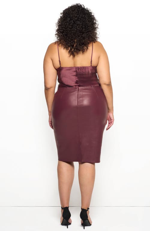 As By Df Claude Stretch Leather Skirt