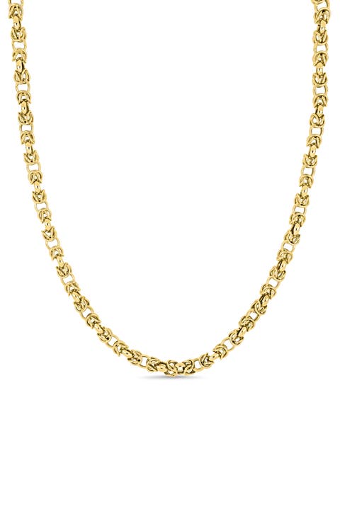 14K Gold Interwoven Chain Necklace