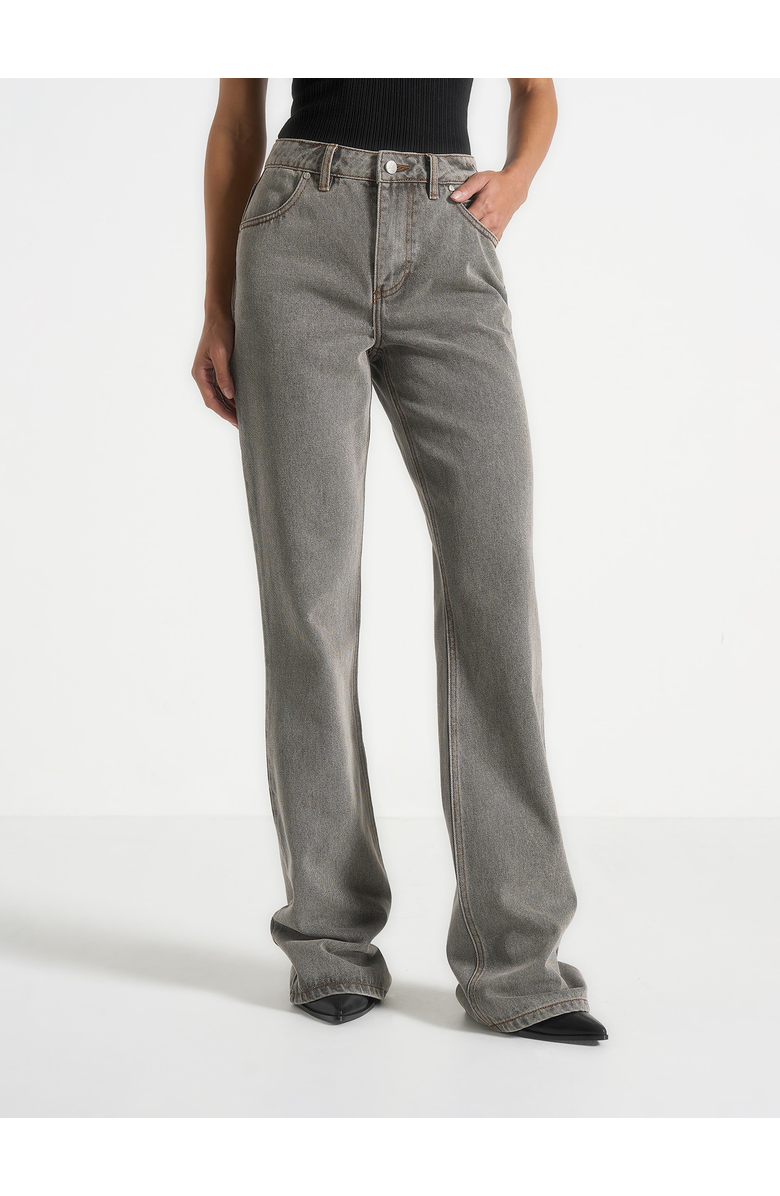 Manière De Voir Abbie Stacked Fit And Flare Jeans, Alternate, color, Washed Grey