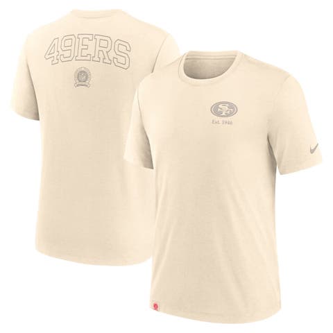 Men's Nike Cream San Francisco 49ers Glory Tri-Blend T-Shirt