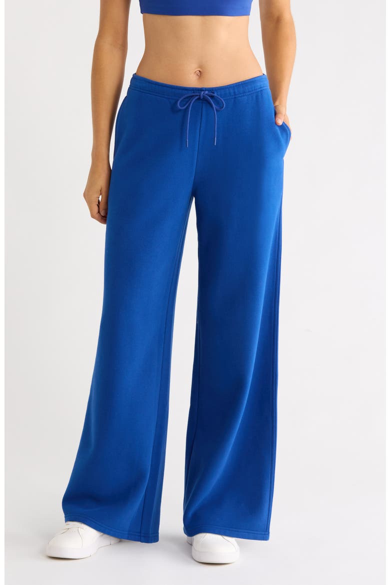 Ultra Cozy Fleece Wide Leg Pants, Main, color, BLUE SODALITE