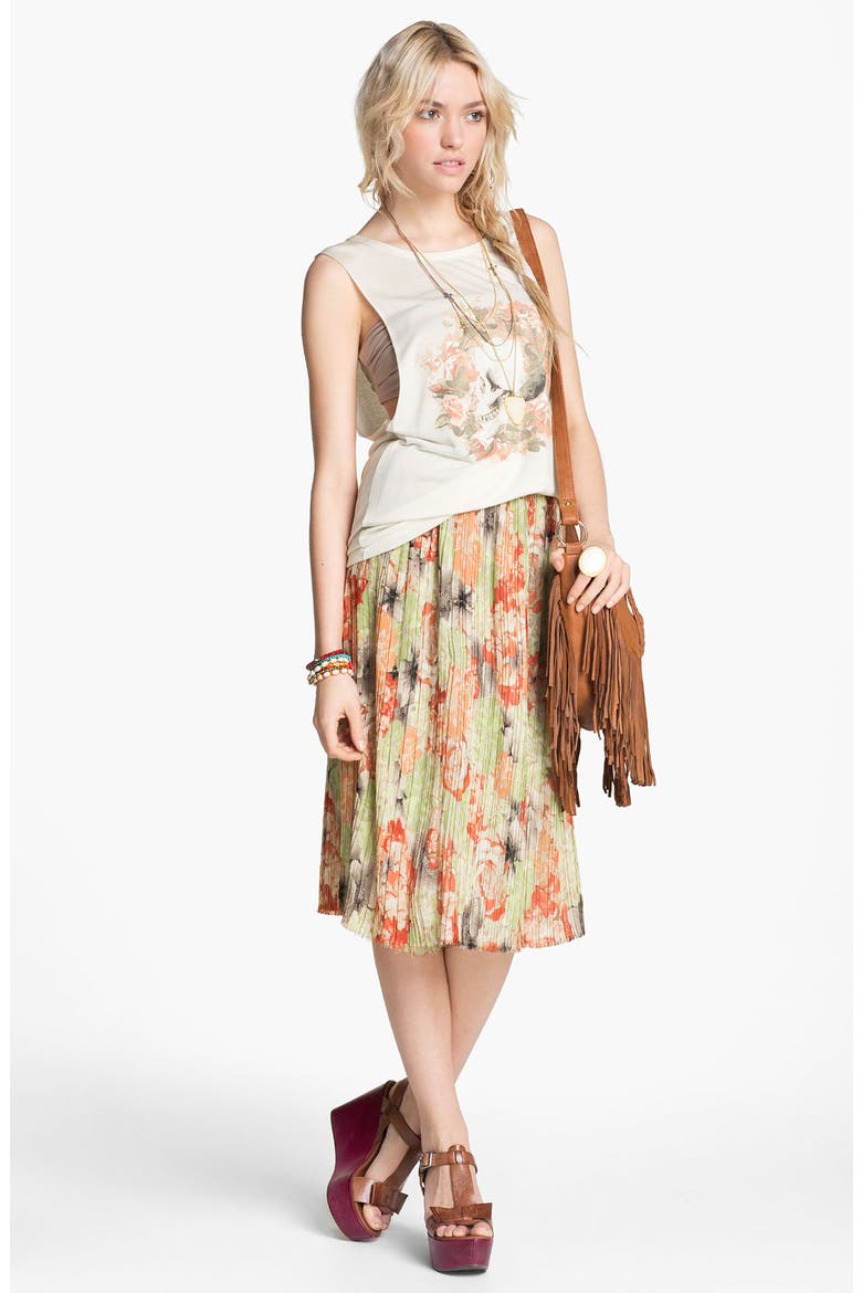 TWP 'Skull & Roses' Muscle Tee, Main, color, WHITE