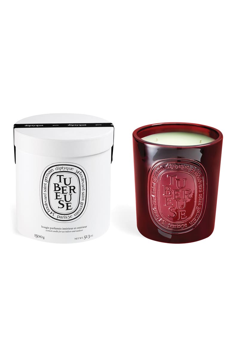 Diptyque Tubéreuse (Tuberose) Large Scented Candle, Alternate, color, Red Vessel
