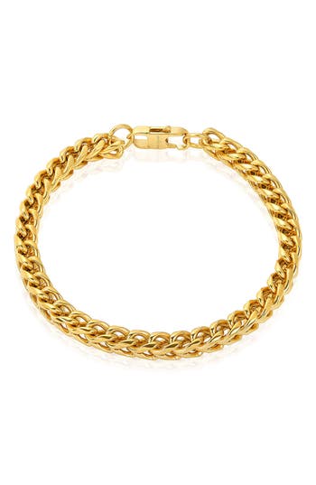 West Coast Jewelry Mens' 6mm Franco Chain Bracelet In Gold