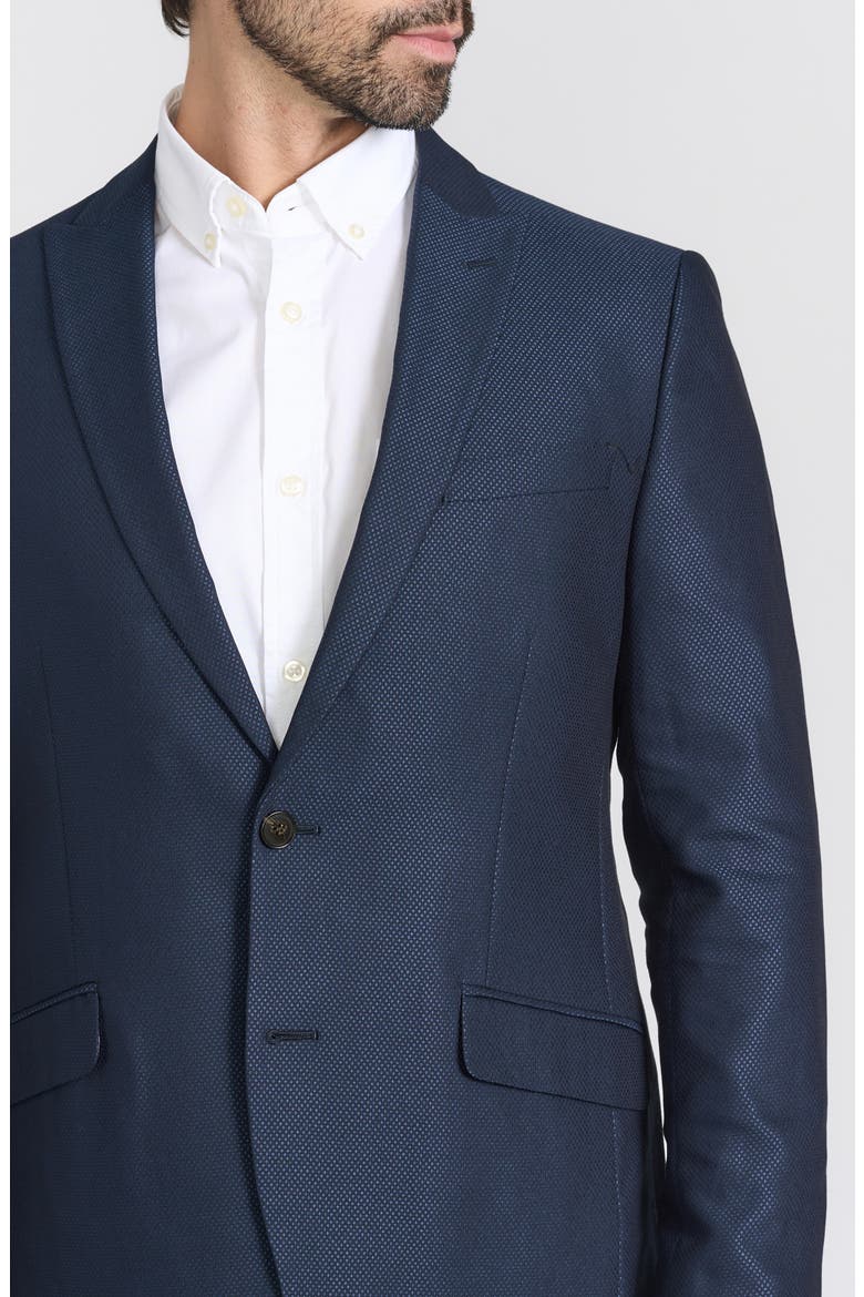 Slim Fit Geometric Printed Sport Coat, Alternate, color, NAVY