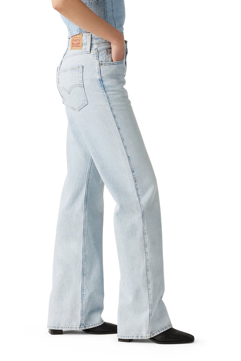 '94 Mid Rise Baggy Bootcut Jeans, Alternate, color, ABRAIDED ART
