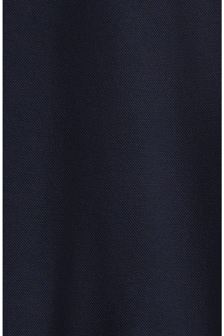 Stretch Cotton Piqué Polo Romper, Alternate, color, NAVY