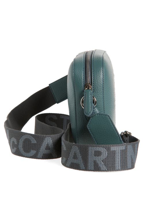 Stella Mccartney Small Stud Logo Faux Leather Camera Bag In Balsam Green