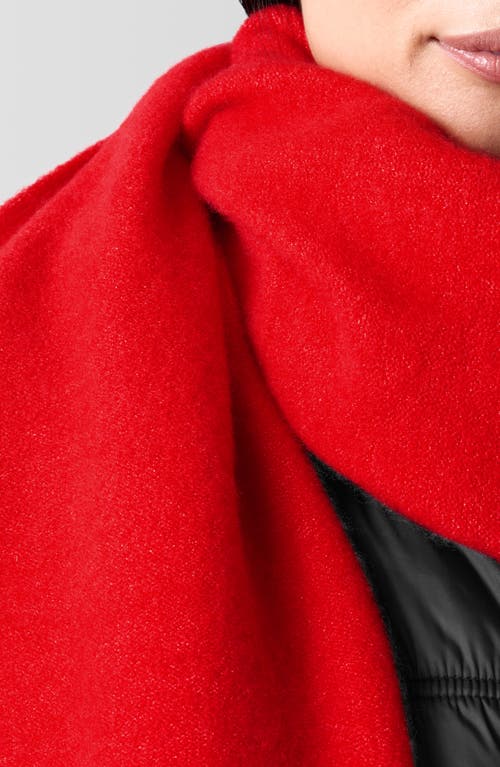 Eileen Fisher Rib Cashmere Blend Wrap In Red