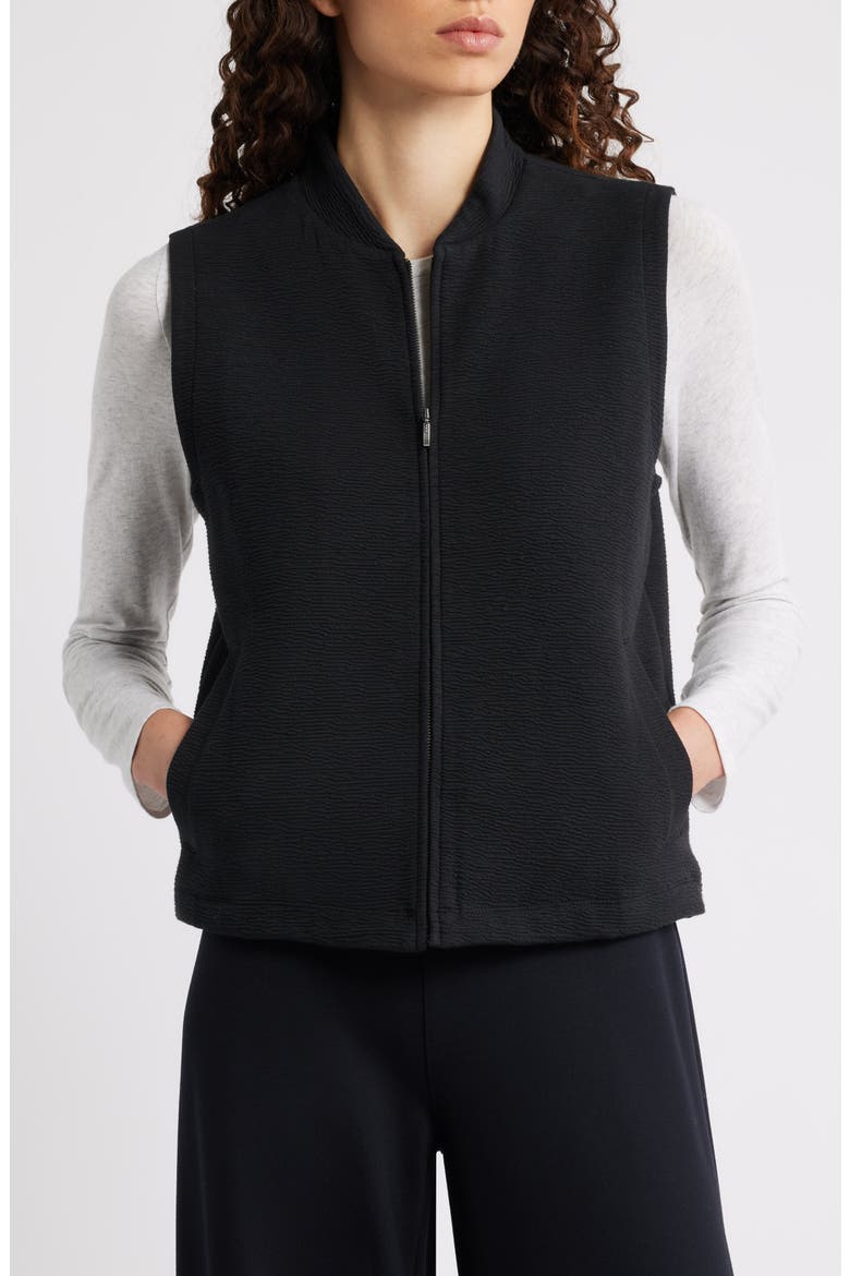 Organic Cotton Blend Vest, Alternate, color, BLACK