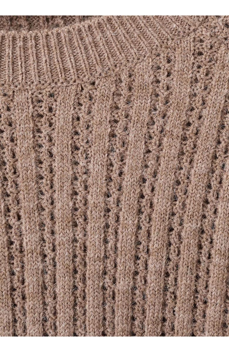 MANGO Pointelle Crewneck Sweater, Alternate, color,